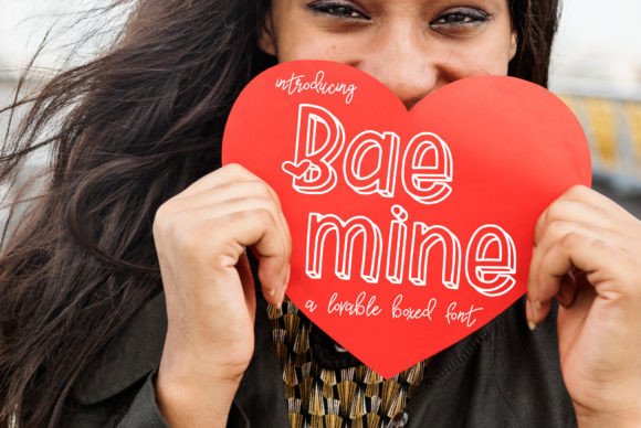 Bae Mine: A Playful Display Font for Heartfelt Web Designs
