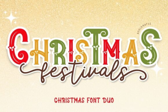 Christmas Festivals Duo: A Font for Polished Small Business Branding
