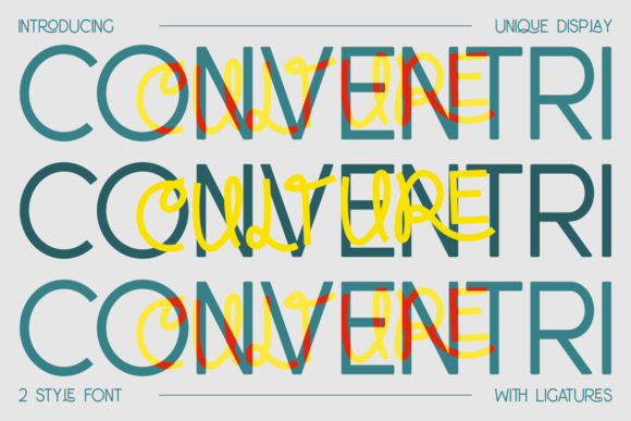 Conventri: A Modern Font with Curly Cues for Editorial Design