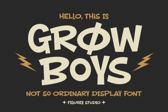 Grow Boys: A Playful Display Font for Crafters and Makers
