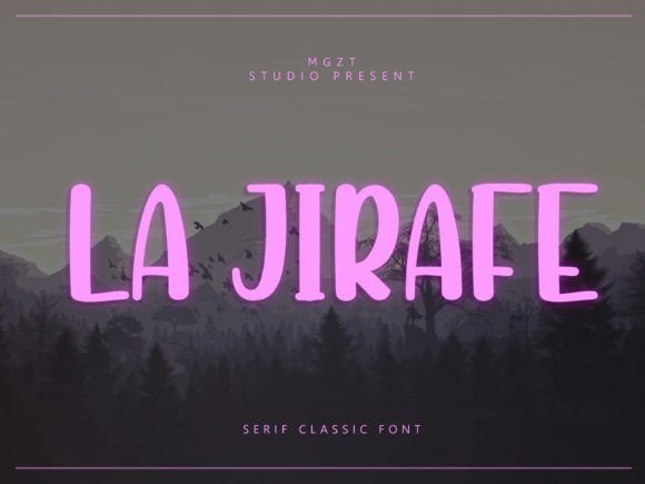 La Jirafe Font: A Playful Display Typeface for Modern Web Design