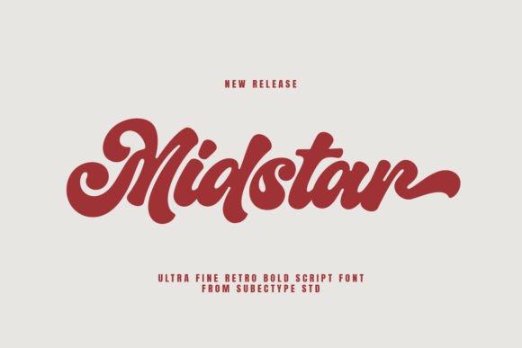 Midstar: A Retro Script Font for Authentic Brand Identity
