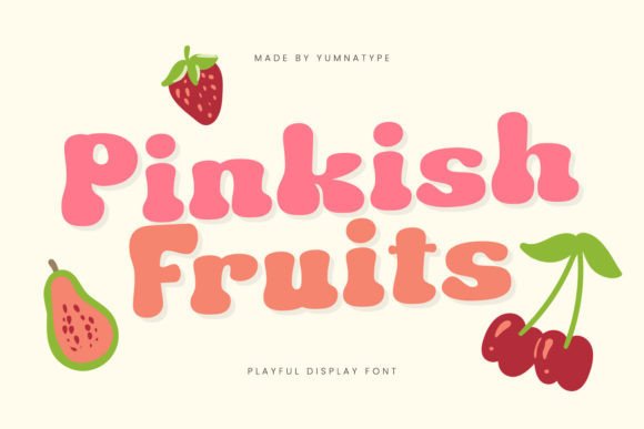 Pinkish Fruits: A Display Font with Playful Editorial Charm