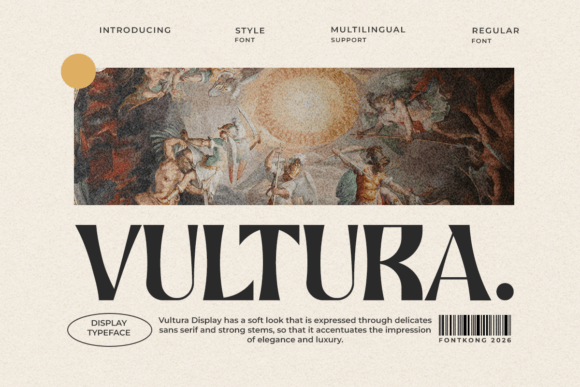 Vultura: A Bold Typeface for Handmade Products and Printables